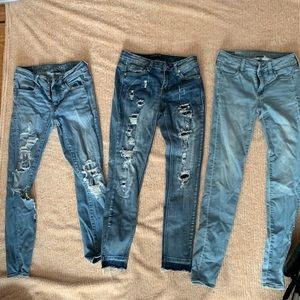 assorted jeans
